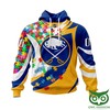 Buffalo Sabres Auti'M Awareness Custom Name Number 3D All Over Print Hoodie With Zip Up Option To Raise Awareness