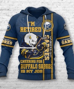 Buffalo Sabres Hoodie With 3D I'M Retired Design, A Perfect Gift For Fans