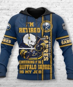Buffalo Sabres Hoodie With 3D I'M Retired Design, A Perfect Gift For Fans