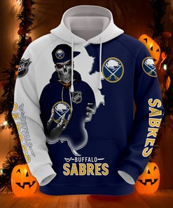 Buffalo Sabres Skull Hoodie With 3D Design, A Perfect Gift For Fans
