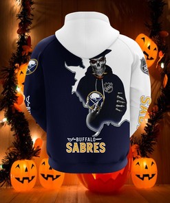 Buffalo Sabres Skull Hoodie With 3D Design, A Perfect Gift For Fans