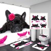 Bulldog Waterproof Shower Curtain for Pet Dog Theme Bathroom Decor