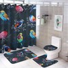 Bullfinch Bird Christmas Frost and Snow Shower Curtain for Bathroom - Best Shower Curtains for Winter Holidays