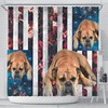 Bullmastiff Dog Print Waterproof Fabric Shower Curtain