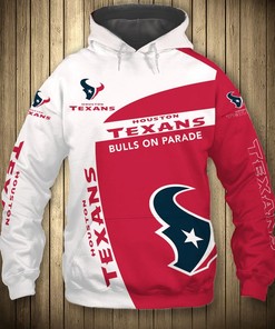 Bulls On Parade Houston Texans 3D All Over Print Pullover Hoodie For Fans