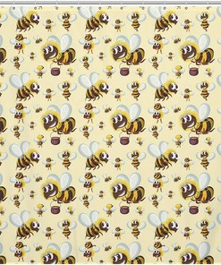 Bumble Bee Bath Curtain Waterproof Shower Curtain For Bathroom Decor