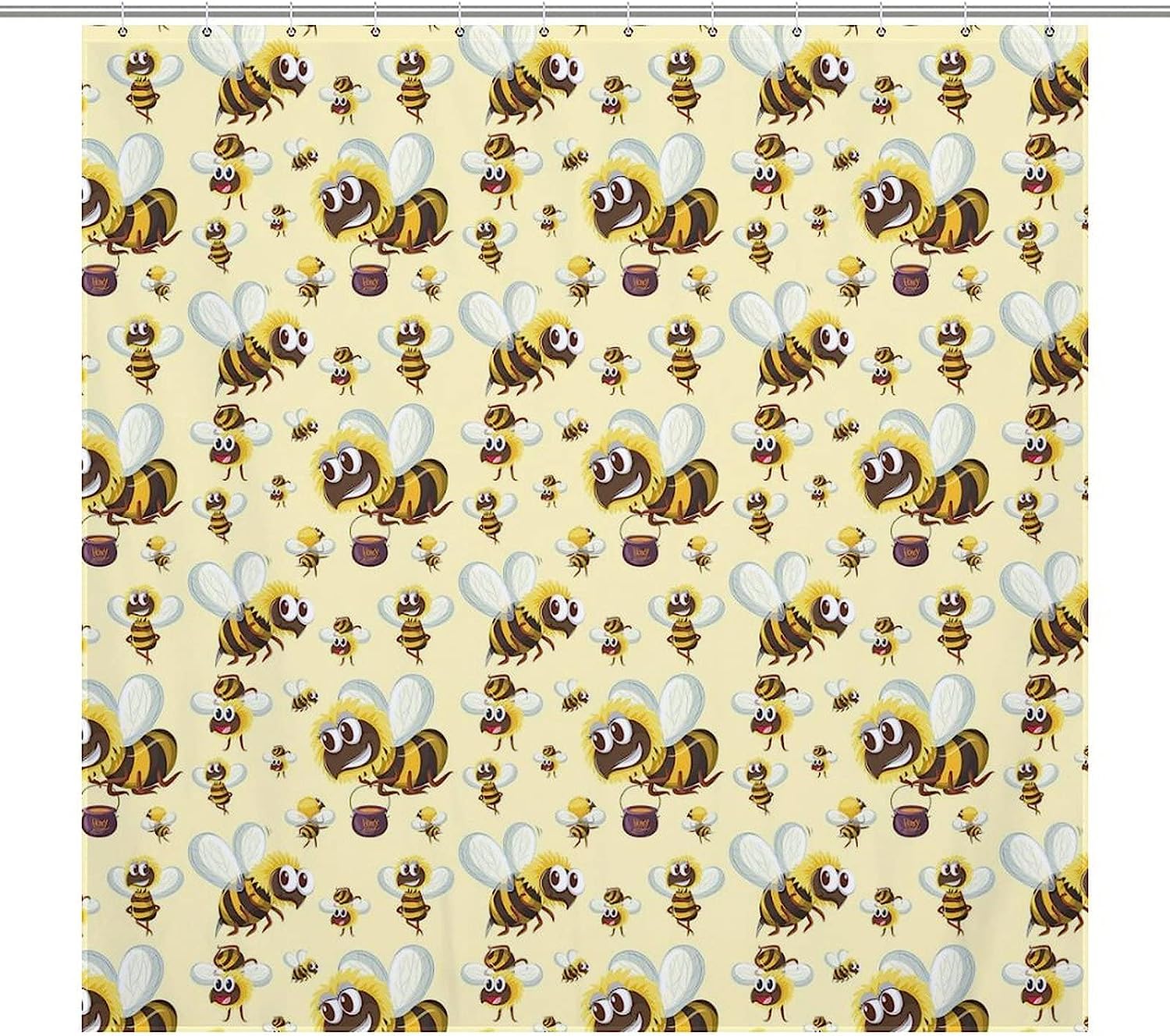 Bumble Bee Bath Curtain Waterproof Shower Curtain For Bathroom Decor