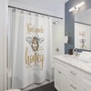 Bumblebee Print Shower Curtain with Kindness Bible Verse for Bathroom Decor