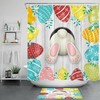 Bunny Easter Colorful Eggs Shower Curtain - Lively And Vibrant Bathroom Accessory