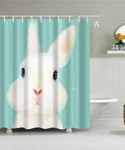 Bunny Easter Spring Quotes Shower Curtain - Whimsical Bathroom Decor For The Holiday Season