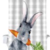 Bunny Rabbit Carrot Easter Shower Curtain With Shower Curtains Decorative