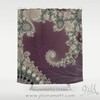 Burgundy Purple Green Bohemian Spiral Design Shower Curtain for Colorful Bathroom Decor