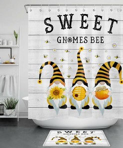 Busy Bee Shower Curtain With Quotes
