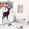 Butterfly Deer Shower Curtain For Chic Bathroom Decor