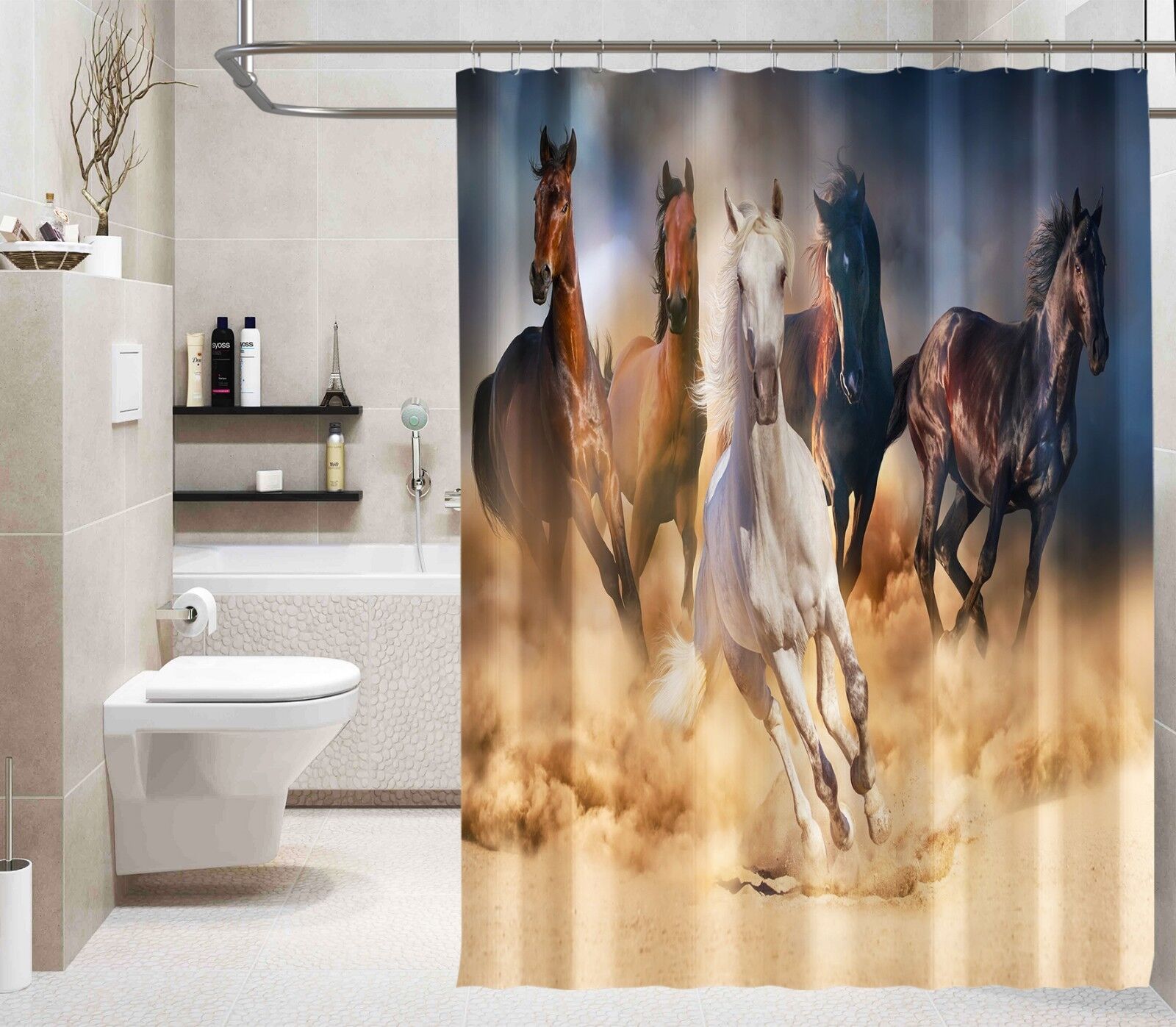 Butterfly Flower Birds Shower Curtain - Insect And Floral Prints - Image 2