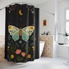 Butterfly Flower Dark Boho Shower Curtain For Earthy Bathroom Decor