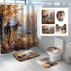Butterfly Flower Shower Curtain With Unique Design For Bathroom Decor.