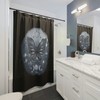 Butterfly Garden Greyscale Butterfly Shower Curtain