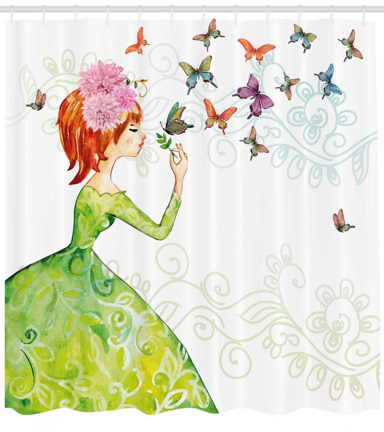 Butterfly Garden Water-Repellent Curtain - Image 4