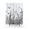 Butterfly Meadow Shower Curtain - Beautiful Botanic Design for Your Bathroom 