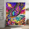 Butterfly Mushroom Moon Moth Retro Gothic Vintage Botanical Plants Wildflower Witchy Boho Sun Cute Funny Shower Curtain