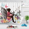 Butterfly Music Floral Shower Curtain, Unique Bathroom Decor - Girly Curtain
