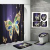 Butterfly Print Shower Curtain, Nature-Inspired Bathroom Decor