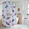Butterfly Print Shower Curtain for a Nature Lover's Bathroom 