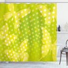 Butterfly Shapes and Dots Print Shower Curtain for Modern Bathrooms
