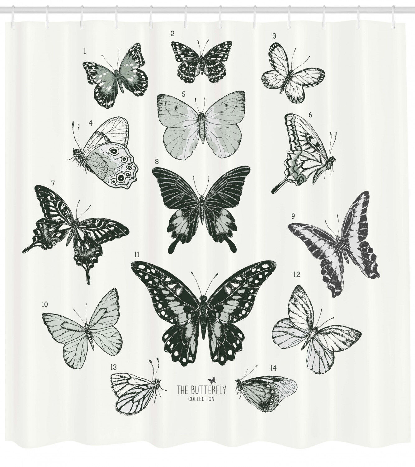Butterfly Shower Curtain For Spring Bathroom Decor - Image 2