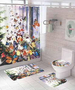 Butterfly Shower Curtain For Sprucing Up Your Bathroom Decor