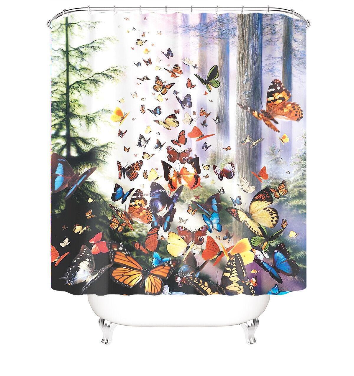 Butterfly Shower Curtain For Sprucing Up Your Bathroom Decor - Image 2