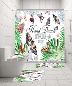 Butterfly Shower Curtain - The watercolor butterfly shower curtain brings a touch of whimsy to your bathroom.