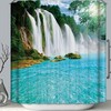 Butterfly Shower Curtain Waterproof Mildew-Proof Non Slip Bath Pad With Nature Print For Bathroom Decor