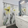 Butterfly Shower Curtain With Black And White Floral Design, Ideal Housewarming Gift For Any Home