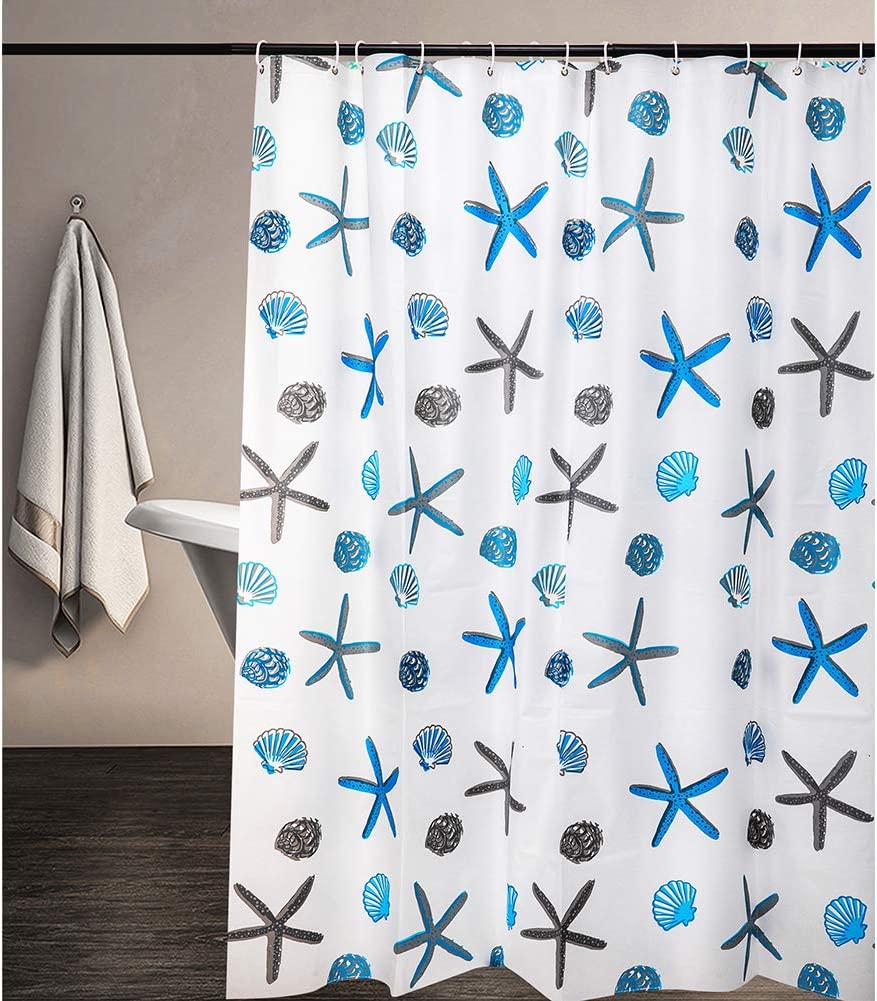 Butterfly Shower Curtain by MEKPAM - Spring Lilac Flower with Green Leaves Bathroom Curtain Nature Botanical Reflection