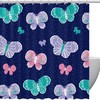 Butterfly Shower Curtain in Purple, Pink, Green, and Royal Blue