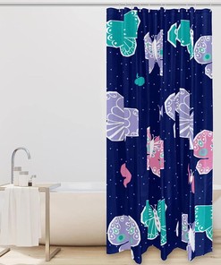 Butterfly Shower Curtain in Purple, Pink, Green, and Royal Blue