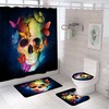 Butterfly Skull Shower Curtain - Perfect For Gothic Bathroom Decor