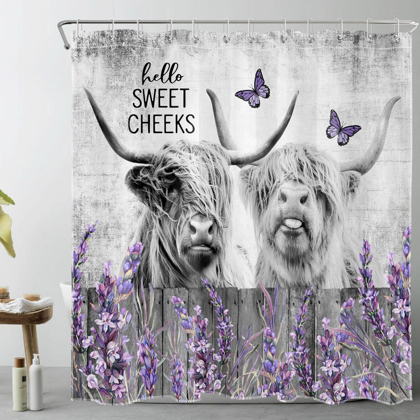 Butterfly Strawberry Mushroom Frog Unique Design Shower Curtain for Bathroom