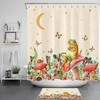 Butterfly Strawberry Mushroom Frog Waterproof Shower Curtain Bathroom Decor
