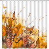 Butterfly and Flower Vintage Bathroom Shower Curtain with Nature Scenery for Modern Woman