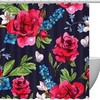 Butterfly and Rose Blossom Shower Curtain for Delicate Bathroom Decor