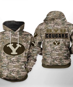 Byu Cougars Camo Veteran 3D All Over Print Zip Hoodie Gifts For Ncaa Fans Show Your Loyalty