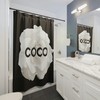 COCO Rose Personalized Fashion Shower Curtain, Designer Bath Curtain with Name