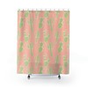Cacti On Dusty Pink Shower Curtain With Elegant Design And Waterproof Fabric