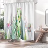 Cactus And Succulent Rustic Shower Curtain For Desert Bathroom Decor 