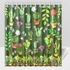 Cactus / Cacti / Flowers / Colourful / Leaves Custom Waterproofs Shower Curtain 