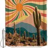 Cactus Collage Shower Curtain For Southwestern Style Bathrooms