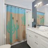 Cactus Desert Southwest Vintage Shower Curtain, Waterproof Bathroom Decor with Quotes